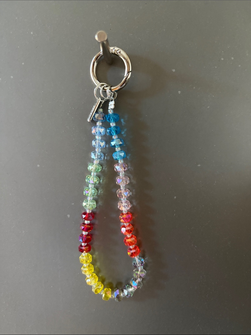 Multicolor Crystal Bead Keychain Charm - Women Jewelry